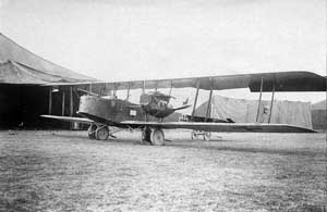 Front left side view of the Friedrichshafen G.III bomber