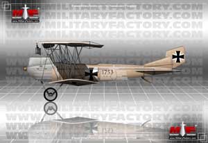 Left side profile illustration of the Lohner B.VII biplane