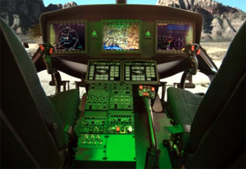 Cockpit picture of the Leonardo AW169