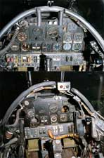 Cockpit picture of the North American F-82 / P-82 Twin Mustang
