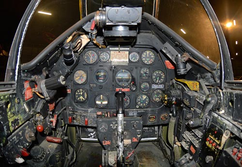 Cockpit picture of the North American P-51 Mustang