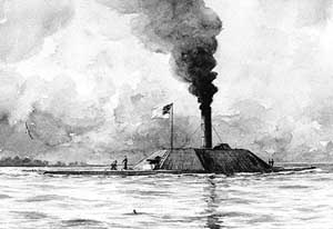 Drawing of the CSS Albemarle ironclad