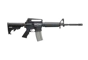 Right side view of the Bushmaster M4 style carbine assault weapon.