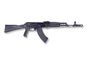Right side view of the Kalashnikov AK-103 assault rifle