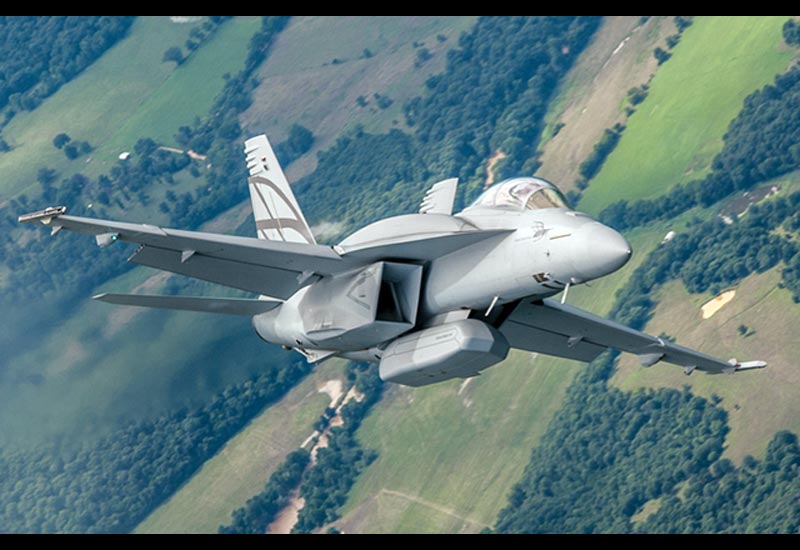 Image of the Boeing F/A-18 Advanced Super Hornet