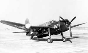 Front right side view of the TBY-2 Sea Wolf production aircraft; US Navy photograph.