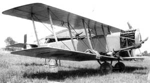 Front right side view of the Dorand AR biplane at rest