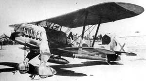 Heinkel He 51 parked; front view