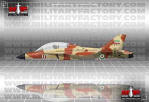 Left side artist profile impression of the HESA Shafaq advanced trainer strike fighter; color