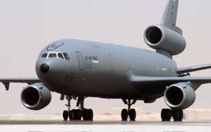 Front left side view of the McDonnell Douglas KC-10 Extender
