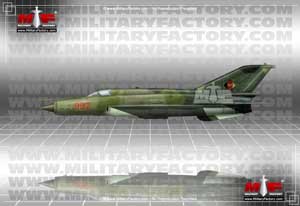 Thumbnail picture of the Mikoyan-Gurevich MiG-21 Fishbed jet fighter
