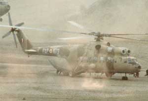 Front right side view of the Mil Mi-6 Hook helicopter; color