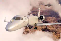 Details of the new BAe Systems / L3Harris EC-37B Compass Call Electronic Warfare Aircraft (EWA)