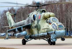 Mi24 Hind helicopter
