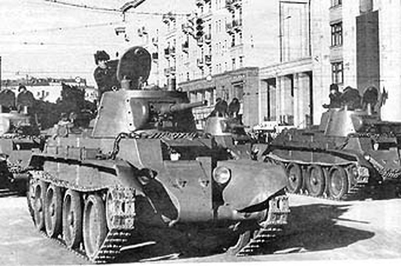 Image of the BT-7 (Bystrochodnij Tankov)