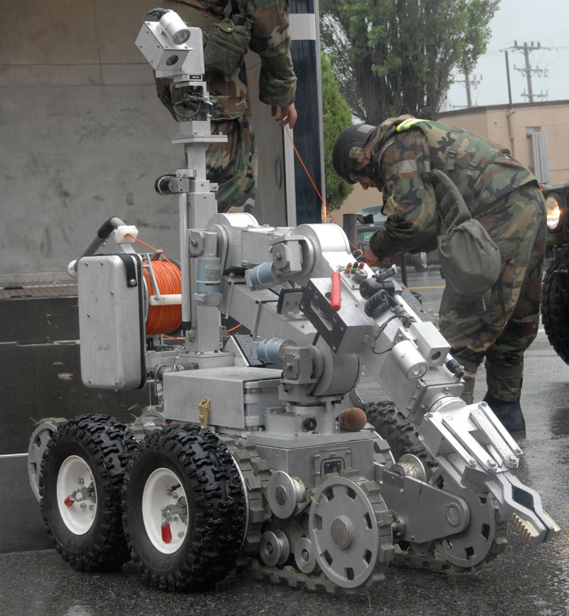 Image of the REMOTEC ANDROS F6A Remote Ordnance Neutralization System (RONS)