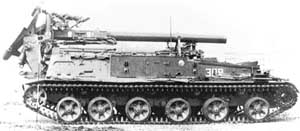 Right side profile view of the Soviet 240mm 2S4 mortar carrier