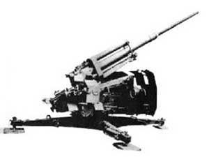 Right side view of the 8.8cm FlaK 41 anti-aircraft gun