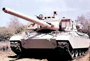 Front left side view of the AMX-32 Main Battle Tank; color