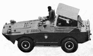 Top left side view of the BRDM-1 armroed car