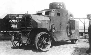 Front left side view of the Ehrhardt E-V/4 armored car at rest