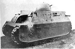 Front left side view of the FIAT 2000 heavy tank