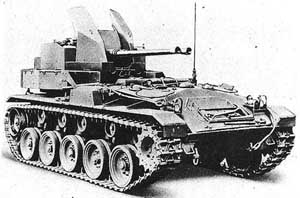 Front right side view of the M19 Twin 40mm anti-aircraft tank