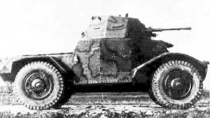 Right side profile view of the Panhard Type 178 armored car