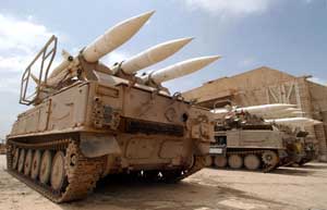 Thumbnail picture of the SA-6 Gainful tracked surface-to-air missile launcher