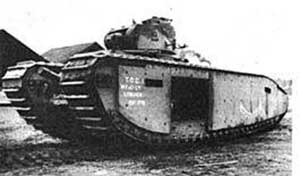 Front left side view of the TOG 1 heavy tank