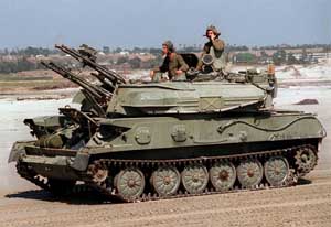 Thumbnail picture of the Soviet ZSU-23-4 Shilka air defense vehicle
