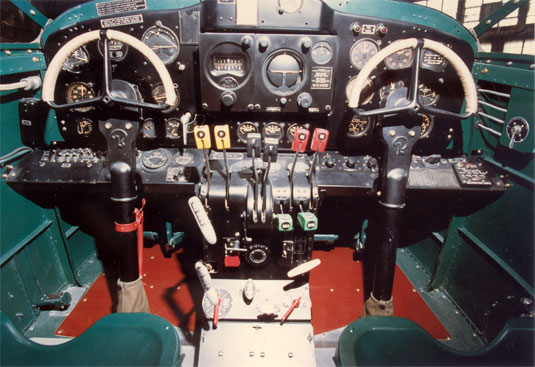 Cockpit image of the Beech AT-10 Wichita