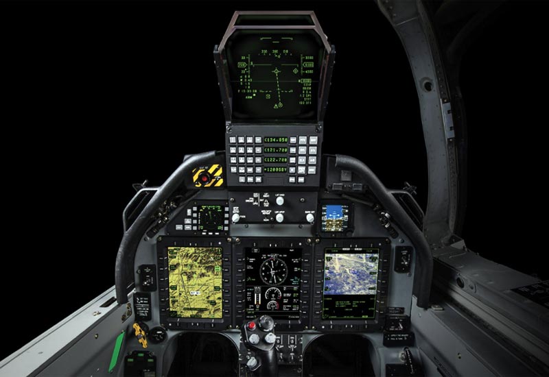 Cockpit image of the Beechcraft AT-6 Wolverine