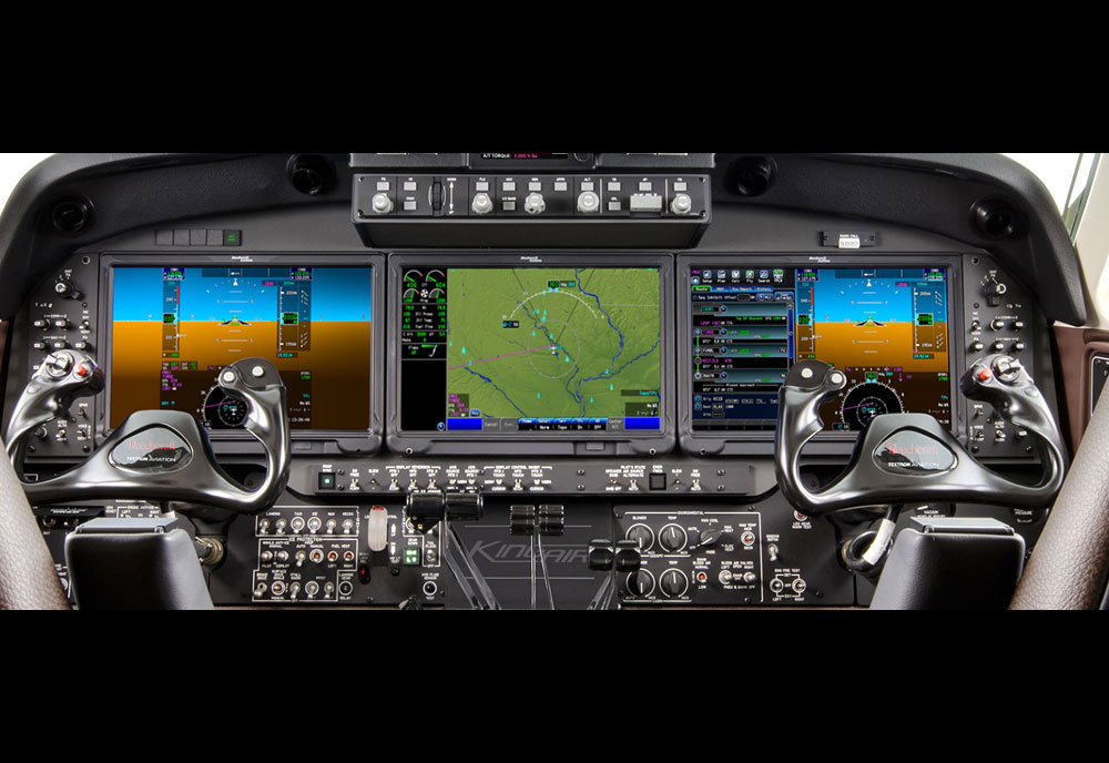 Cockpit image of the Beechcraft Super King Air