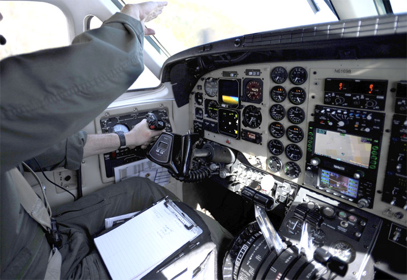 Cockpit image of the Beechcraft King Air