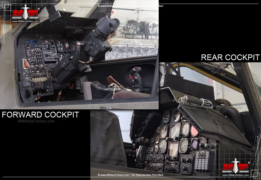 Cockpit image of the Bell AH-1G Cobra
