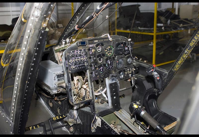 Cockpit image of the Bell OH-58 Kiowa