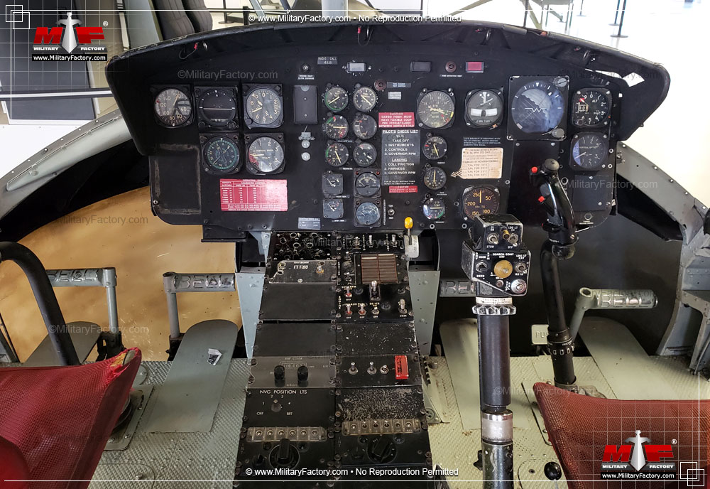 Cockpit image of the Bell UH-1D Iroquois (Huey)