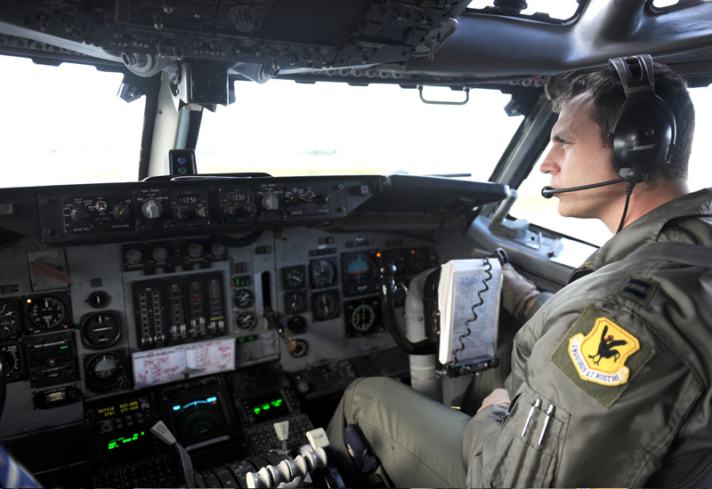 Cockpit image of the Boeing E-3C Sentry (AWACS)