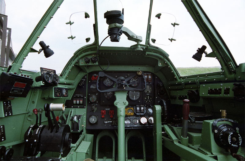 Cockpit image of the Bristol Beaufighter