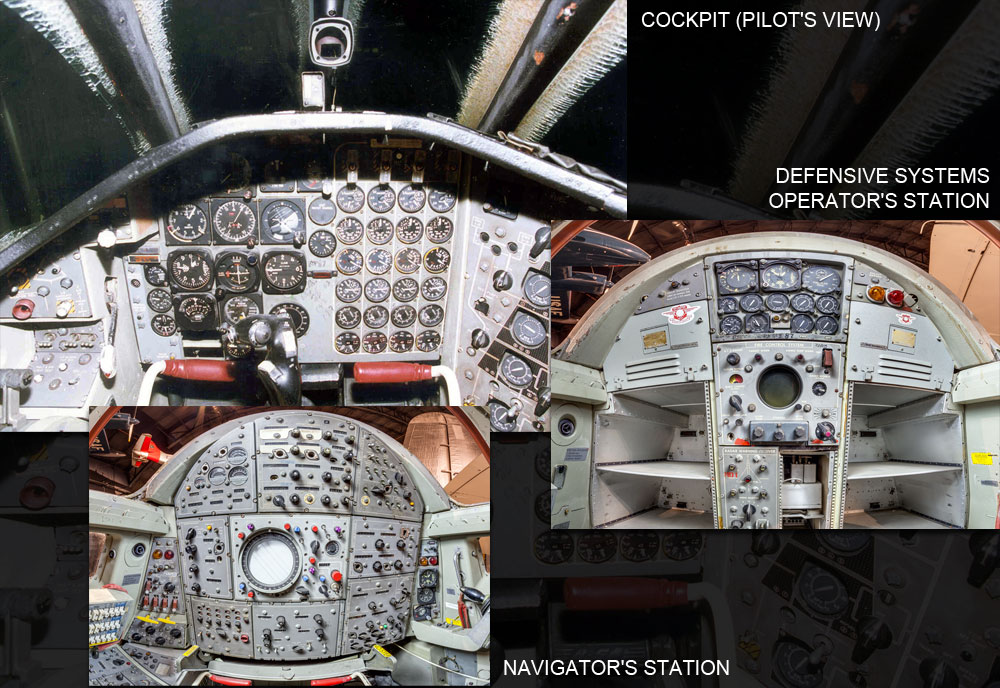 Cockpit image of the CONVAIR B-58A Hustler