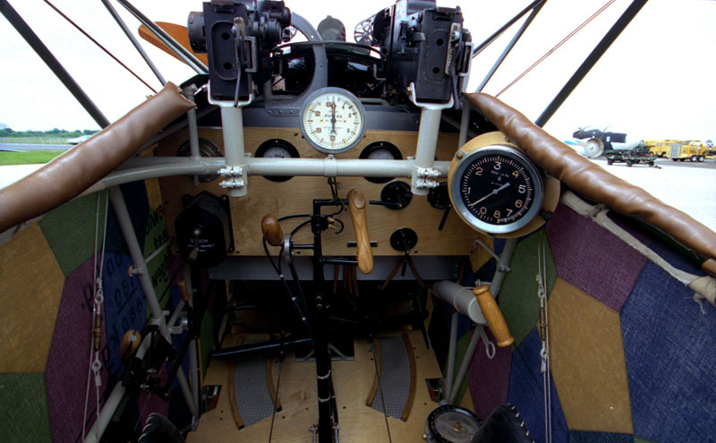 Cockpit image of the Fokker D.VII (Mercedes D.III)