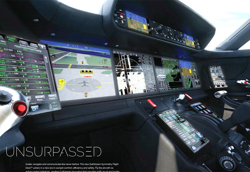Cockpit image of the Gulfstream G500