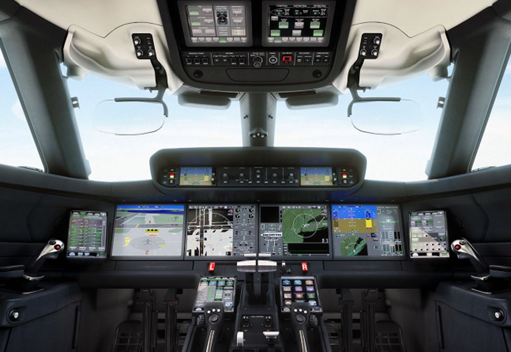 Cockpit image of the Gulfstream G700