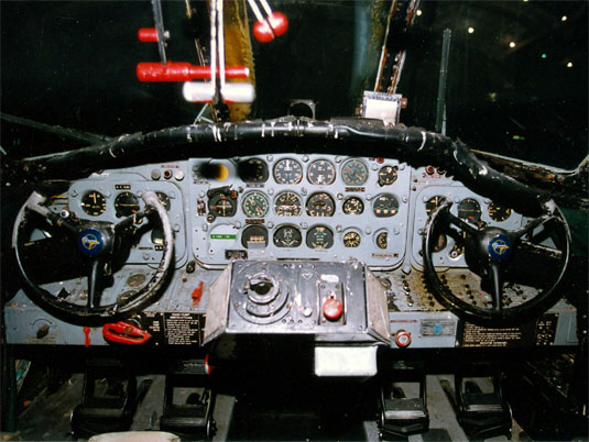 Cockpit image of the Grumman HU-16 Albatross