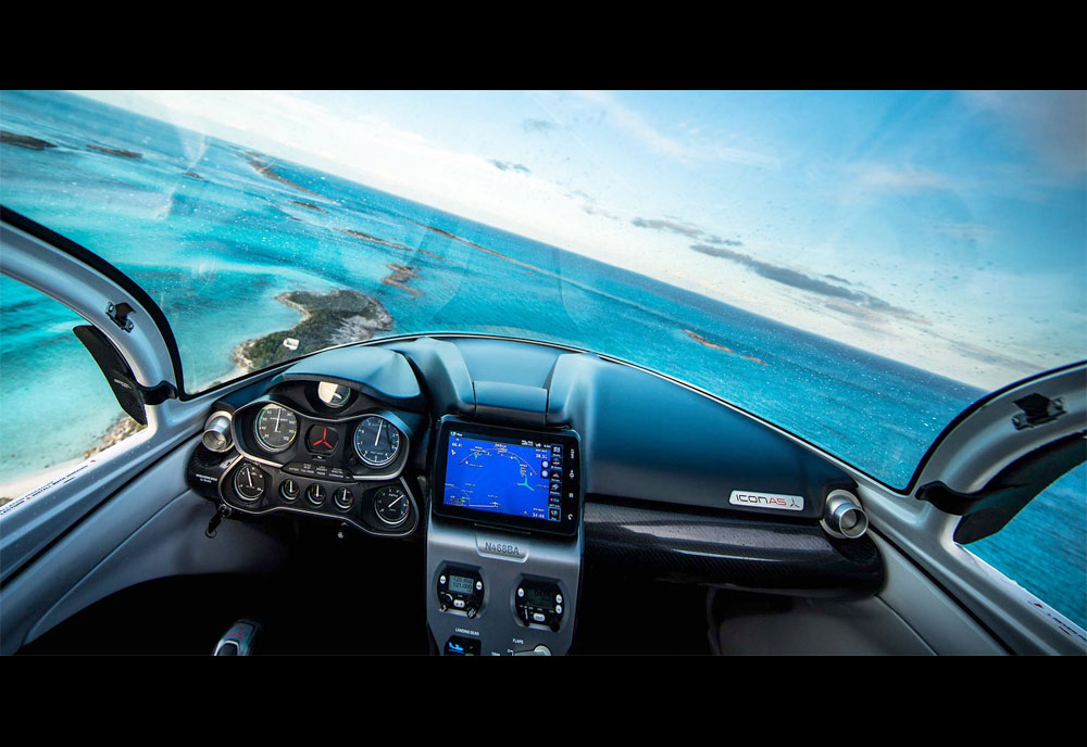 Cockpit image of the ICON A5