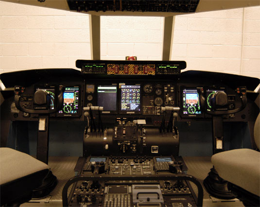 Cockpit image of the Lockheed C-5B
