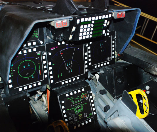 Cockpit image of the Lockheed Martin F-22A Raptor