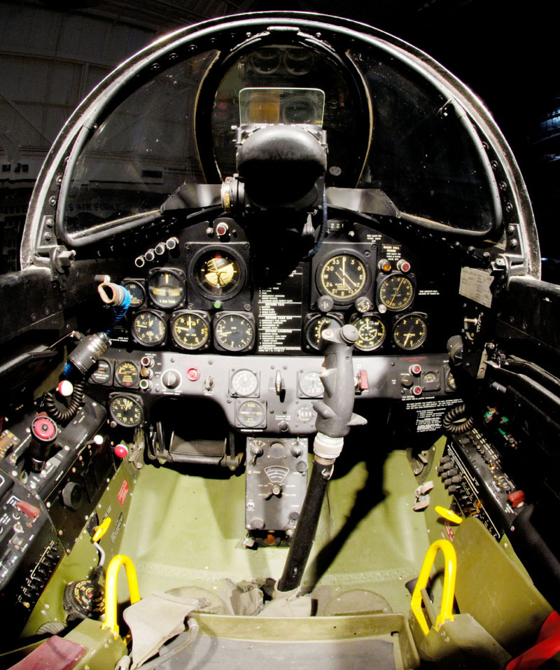 Cockpit image of the Lockheed P-80 / F-80 Shooting Star