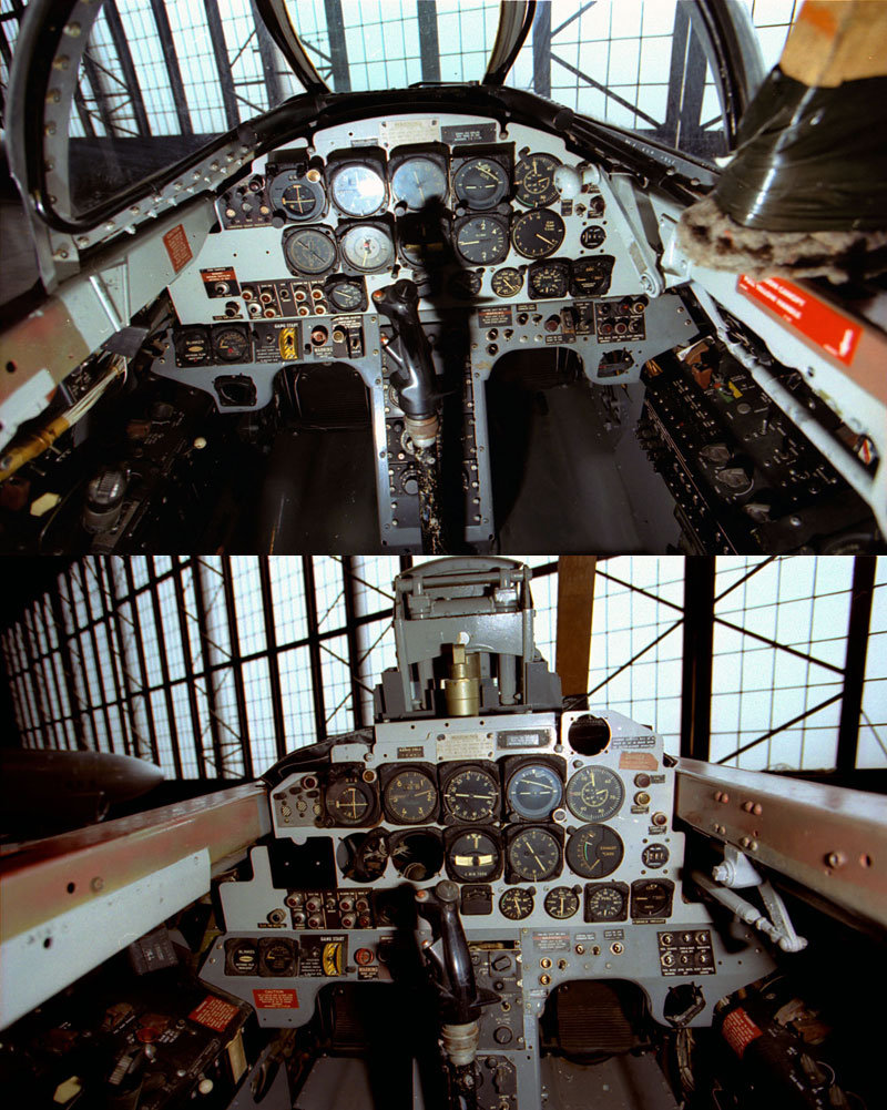 Cockpit image of the Lockheed T-33A Shooting Star